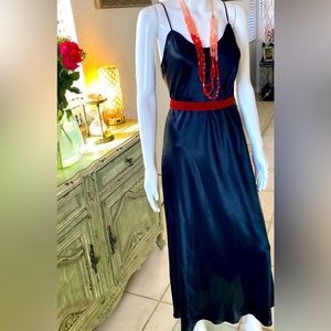 Satin Silk Slip Dress No tag but fits like a M/L black